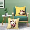 Cute Rabbit Dresses In Different Pillow Case Comfort Sofa Bed Silky Elegant Invisible Zipper Decorative Cushion Cover