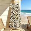 Women's Leopard Print Boho Split Beach Maxi Skirt, Lightweight Fabric for Beach Vacation