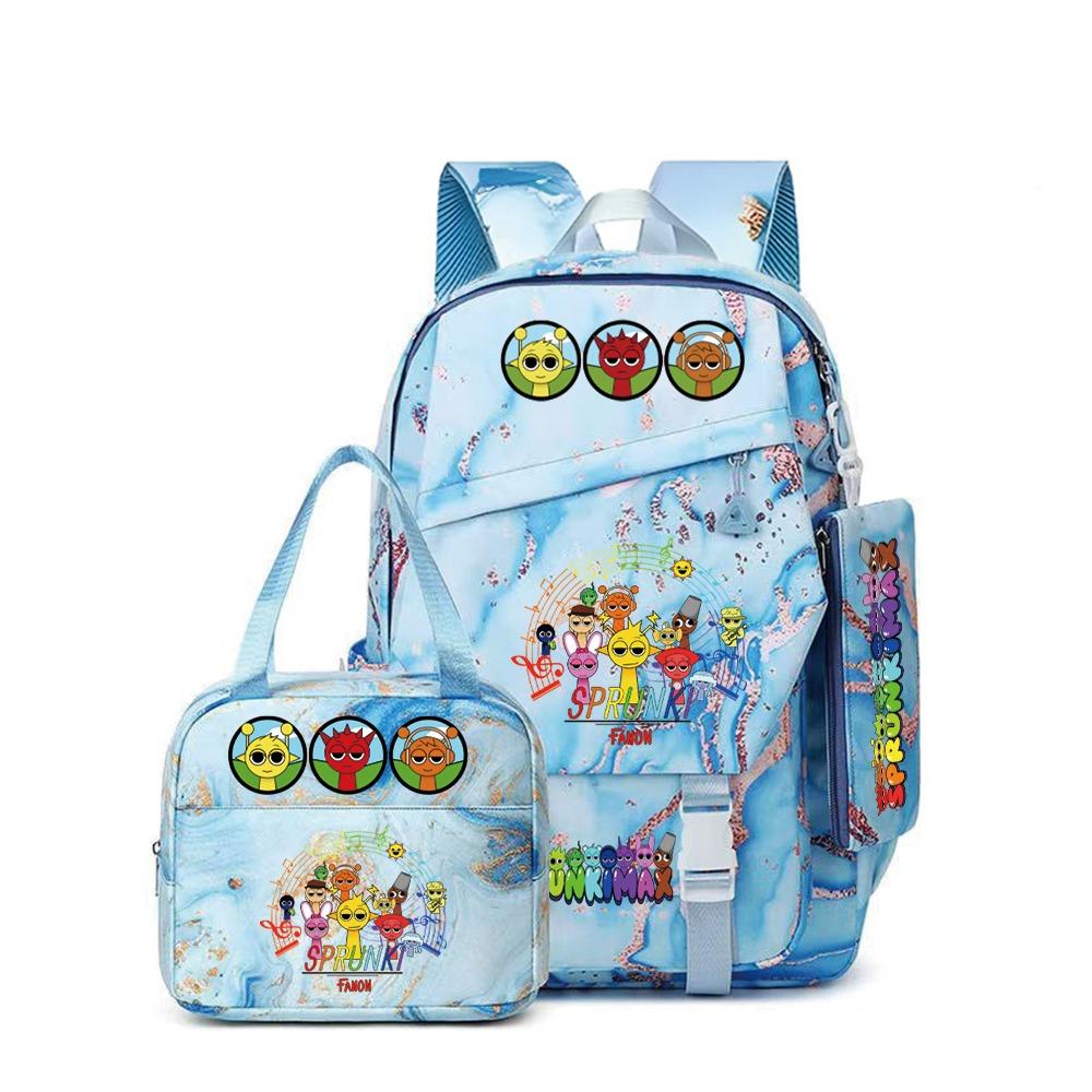 Rhythm Box Backpack Student School Bag Middle College Student Simple Outdoor Travel Backpack D