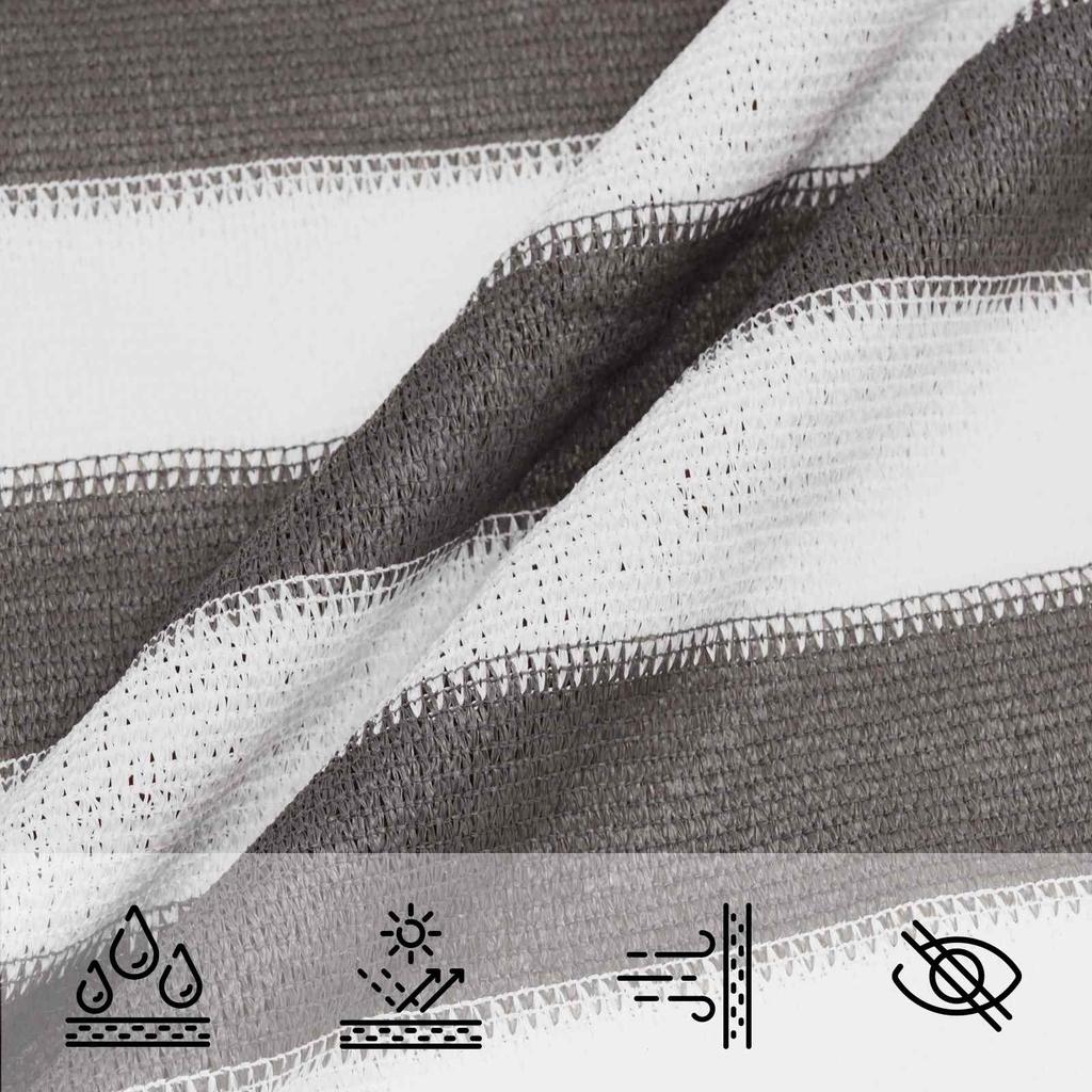 Sun Sail Light Gray and White 2 X 2 M HDPE