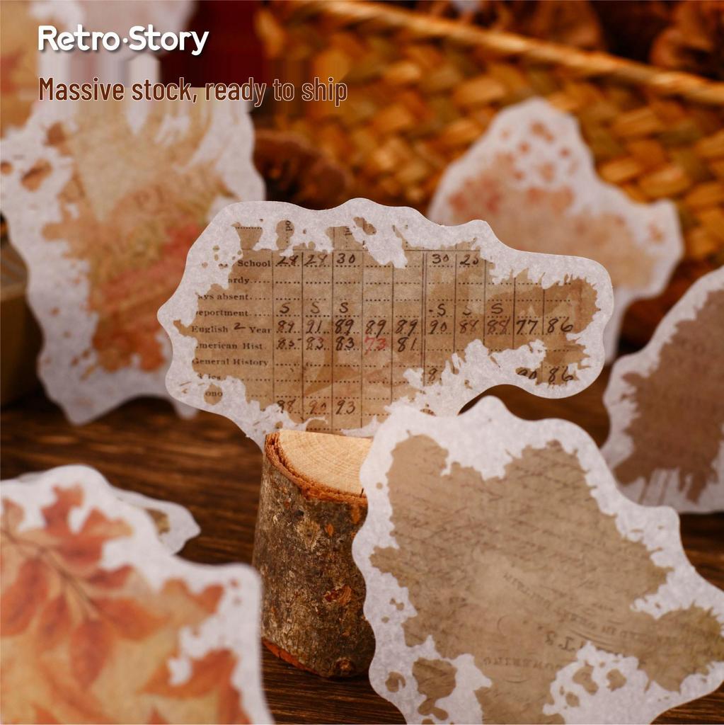 Retro Story Color Halo Planner: 20 Sheets of Decorative Flower Material Stickers