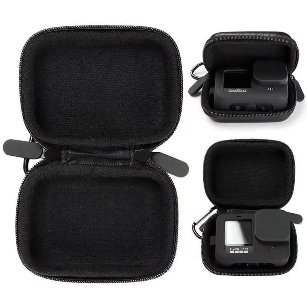 Black Carrying Case for GoPro Hero 12 11 10 9 8 7 6 5, Hard Shell Travel Storage Bag for DJI Osmo Action AKASO