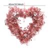 Tinsel Heart Shaped Wreath with Bow for Front Door Valentine's Day Red Pink Heart Wreath for Wedding Party Wall Decor