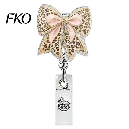 Retractable Name Tag Holder Nurse Badge Reel, Funny Glitter Acrylic with Rotating Reel Clip, Sparkly Cute ID Card for Teachers Student Staffs
