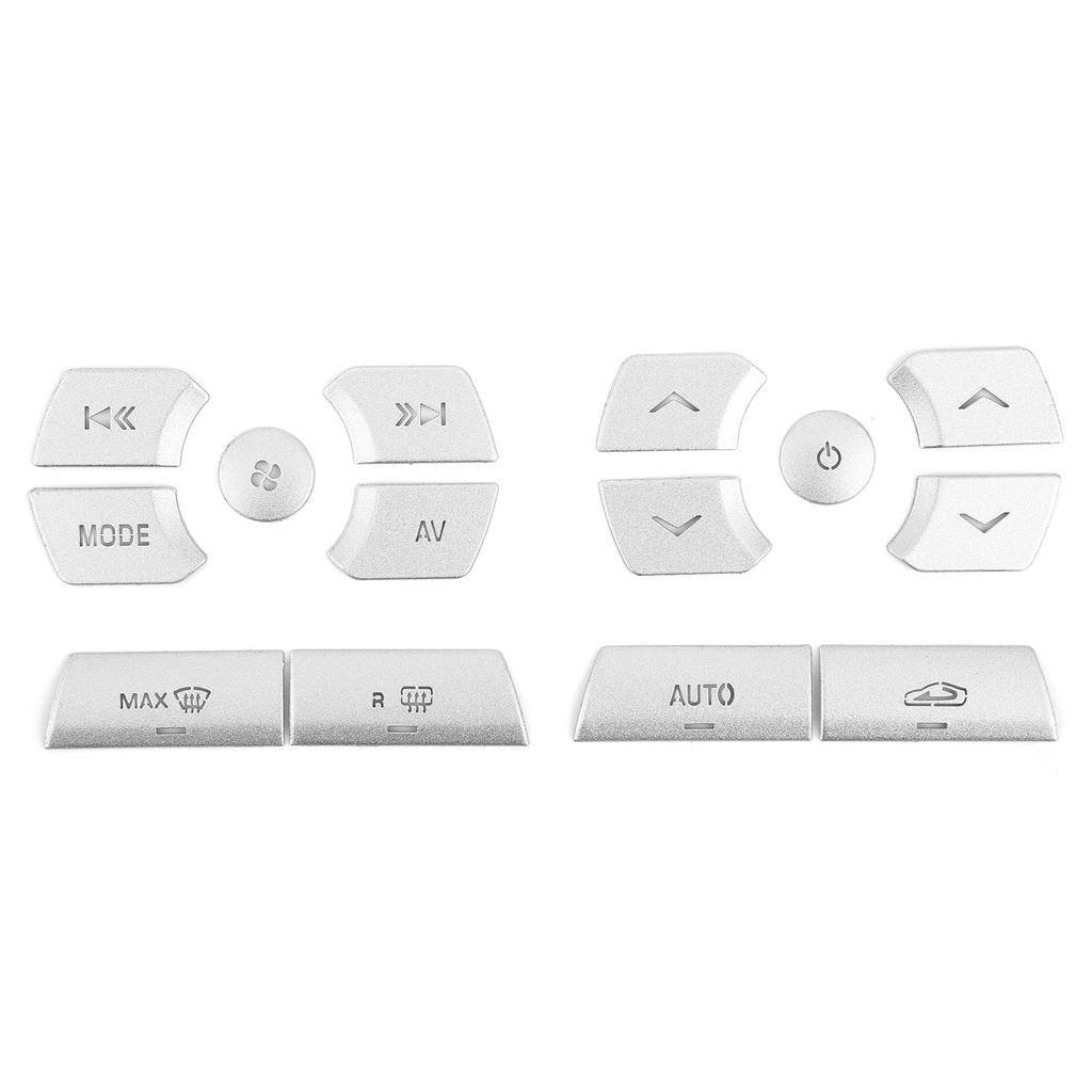 14Pcs Air Condition Button Cover Trim AC Control Stickers Fit for Jaguar XF 2012‑2015