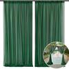 White Sheer Chiffon Backdrop Curtains, Wedding Backdrops Drapes for Birthday Party Photo Back Drop Background Home Decorations