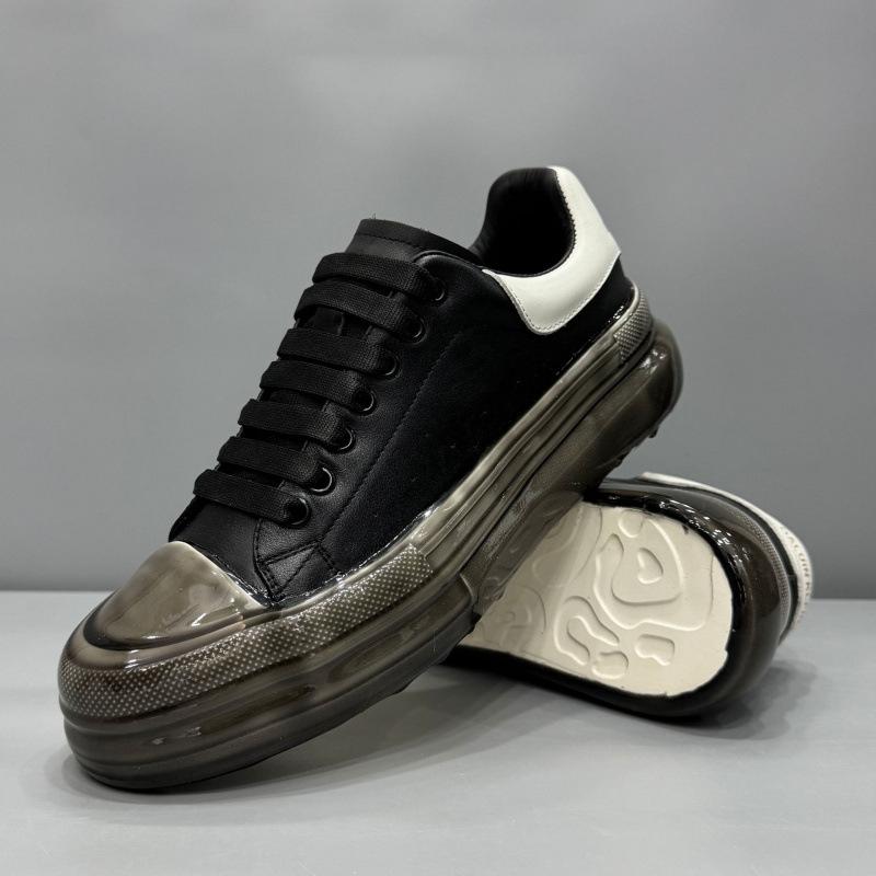 Cross-Border Fashion, Little White Shoes, Sports Shoes, Autumn Men'S Shoes, Leather Thick-Soled Simple And Versatile Men'S Casual Shoes, Rubber Shoes
