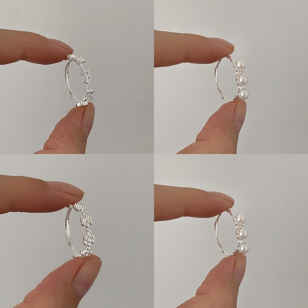 Classy Adjustable Love Pearl Ring For Women With Elegant Geometric Design Available In A Variety Of Colors