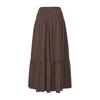Gonna Maxi a Strati Bohemien a Vita Alta da Donna con Elastico in Vita Leggera Svasata a Linea A per Outfit Casual