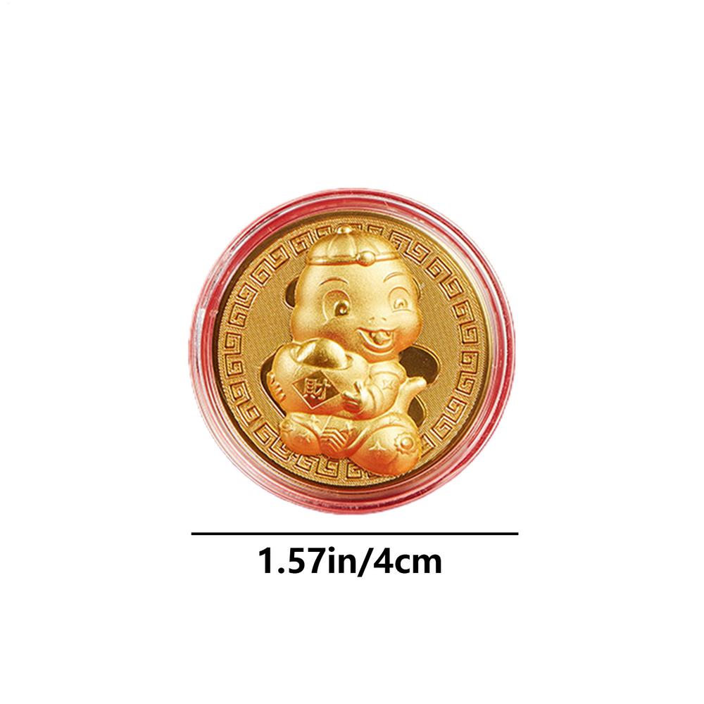 2025 Year Of The Snake Lucky Gold Coin New Year Souvenir Coin Year Of The Snake Coin Badge Collectibles Commemorative Coin