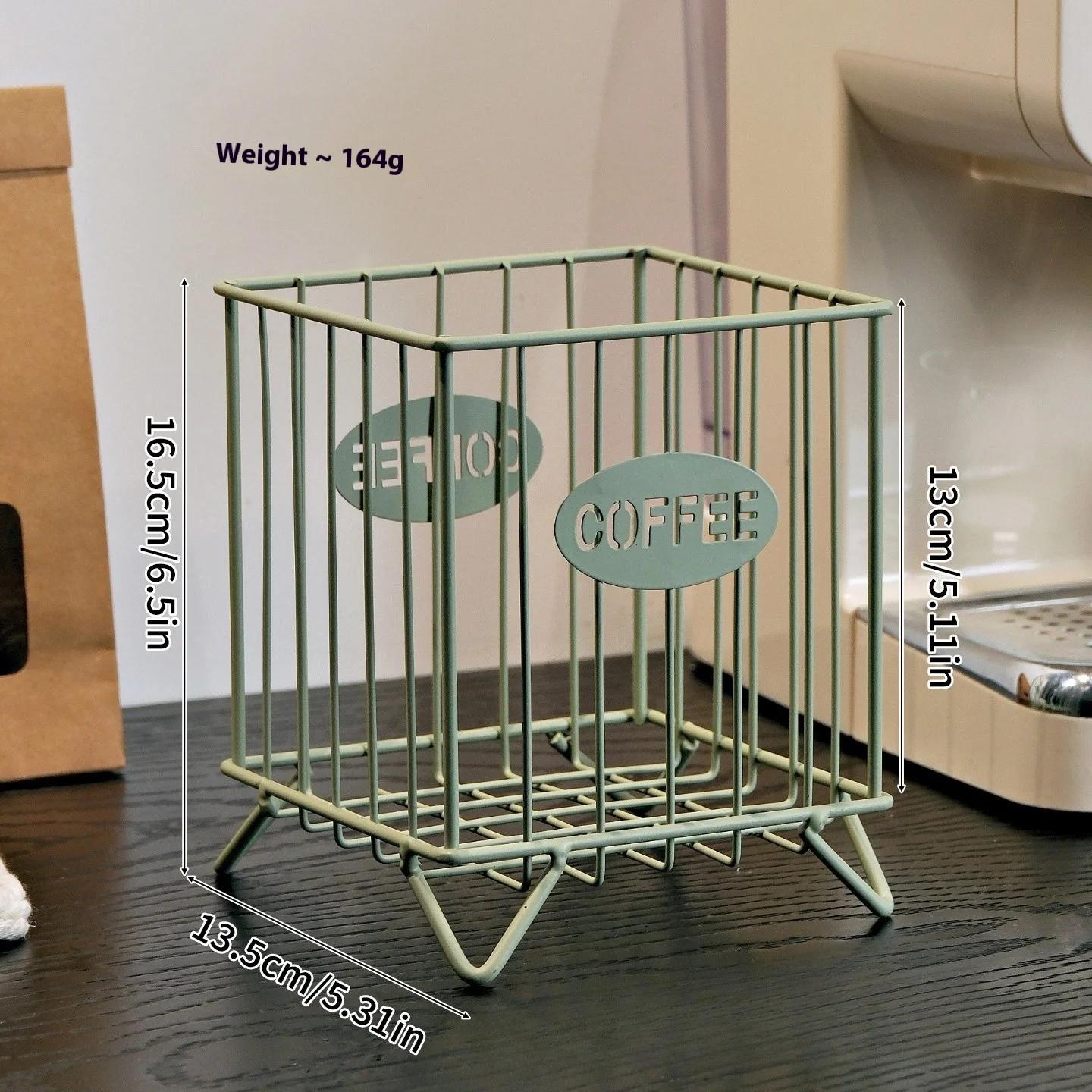 

Hot Coffee Pod Holder Large Capacity Coffee Capsule Holder Coffee Creamer Container Irregular Shape Pod Storage Cup зелёный