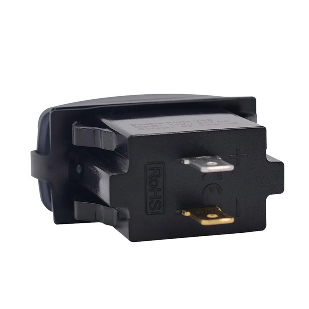 5V 3.1A Dual USB Car Motorcycle Charger Socket Adapter Power Outlet