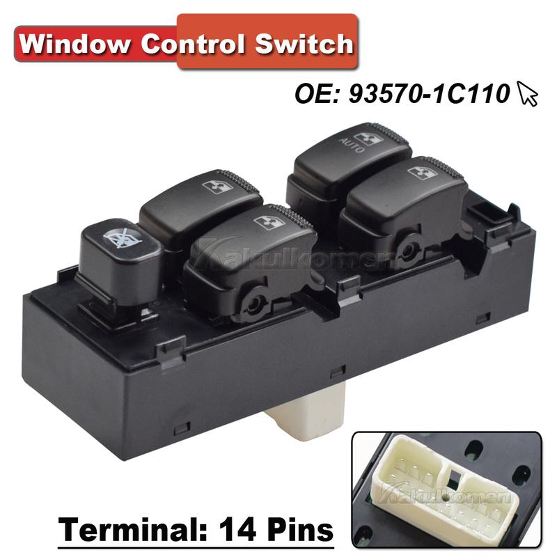 New 93570-1C110 935701C110 For Hyundai Getz 2003-2010 Matrix 2006-2011 Car Master Electric Power Window Control Switch Auto Part