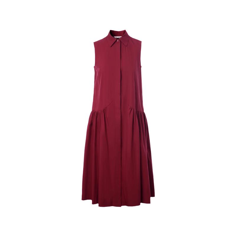 Langzi Polo Collar Sleeveless Midi Dress XL