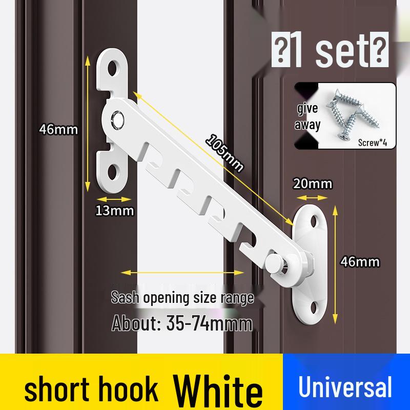 Child Safety Window and Door Lock: Universal Windproof No-Punch Limiter for Inward & Outward Opening Windows