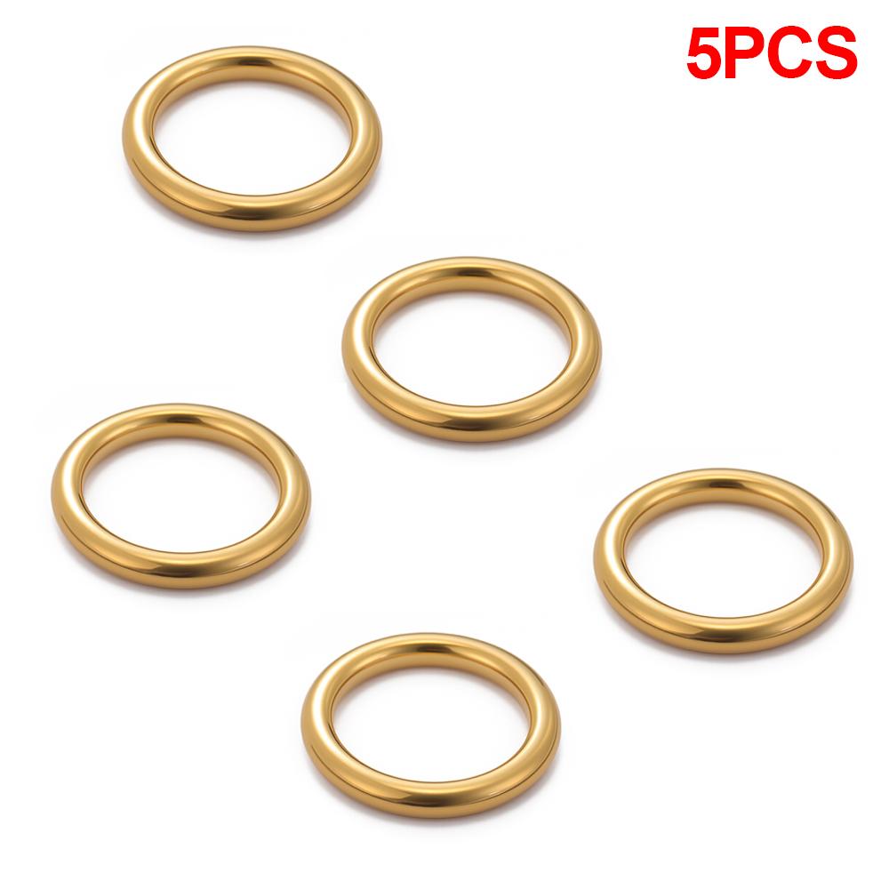 COOLTIME Stainless Steel O Ring New Classic Minimalist Shiny Smooth Rings for Women Bag Sewing Accessories Jewelry