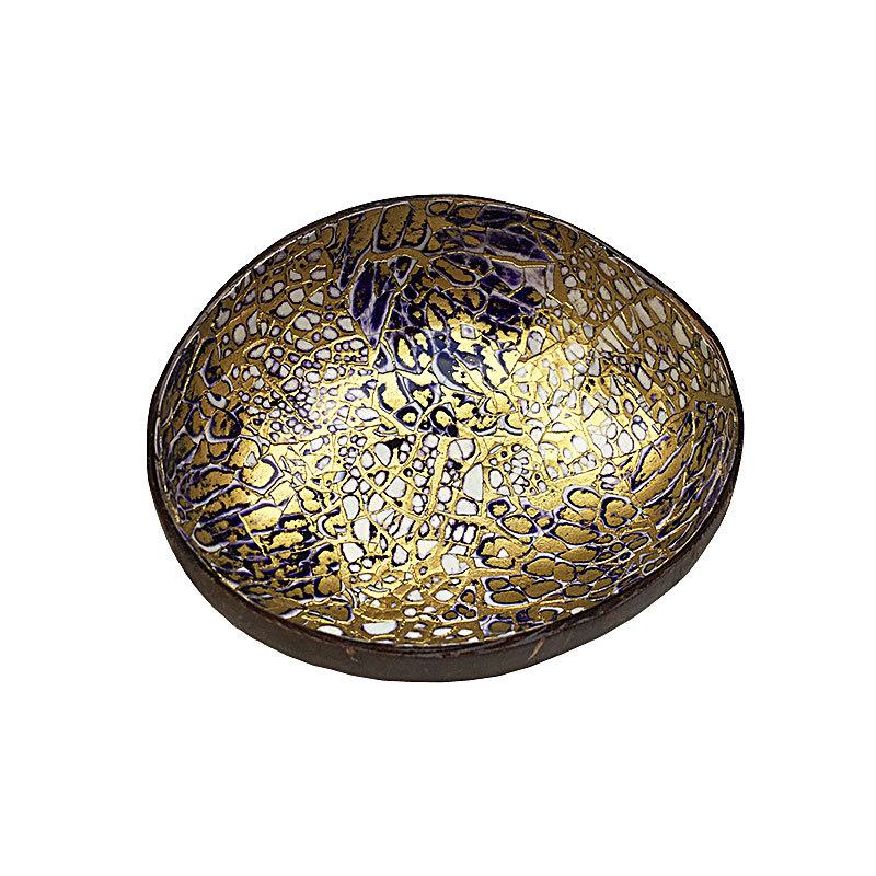 100% Natural Organic Coconut Bowl Environment-Friendly Polished Paint Eco-Friendly Home Décor 5.5 inch