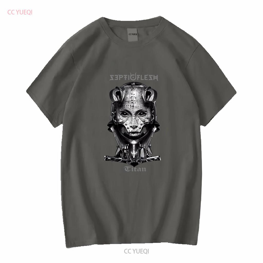 Septic Flesh Mens Titan Head T shirt Small Black vintage Washed Top For Everyday Wear Breathable Comfortable Versatile Soft