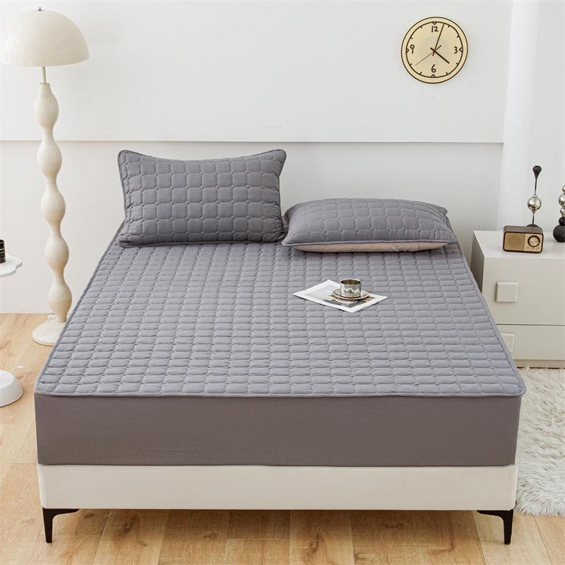 Premium Soybean Quilted Mattress Protector Set: Class A 3-Piece, Includes Mattress Cover, Pillowcase, and Bedspread for Infant and Maternity Use.