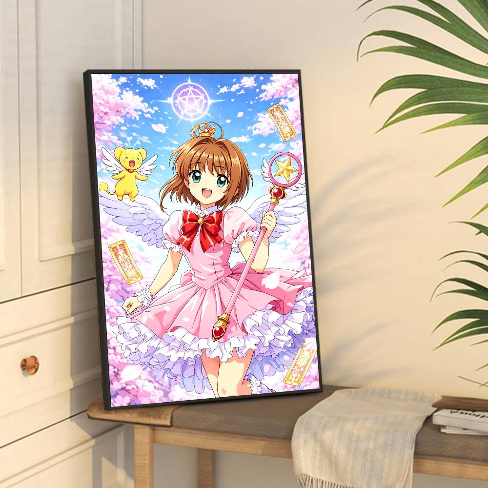 C-CardcaptorS S-Sakura Kawaii Pink Girl Good Quality Prints and Posters Waterproof Paper Sticker Coffee House Bar Posters