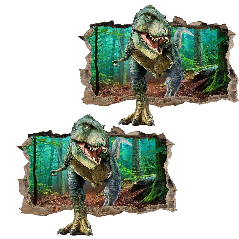 Living Room Smashed Wall Arts Removable Wall Stickers Dinosaur Wall Mural Wall Decals Self Adhesive