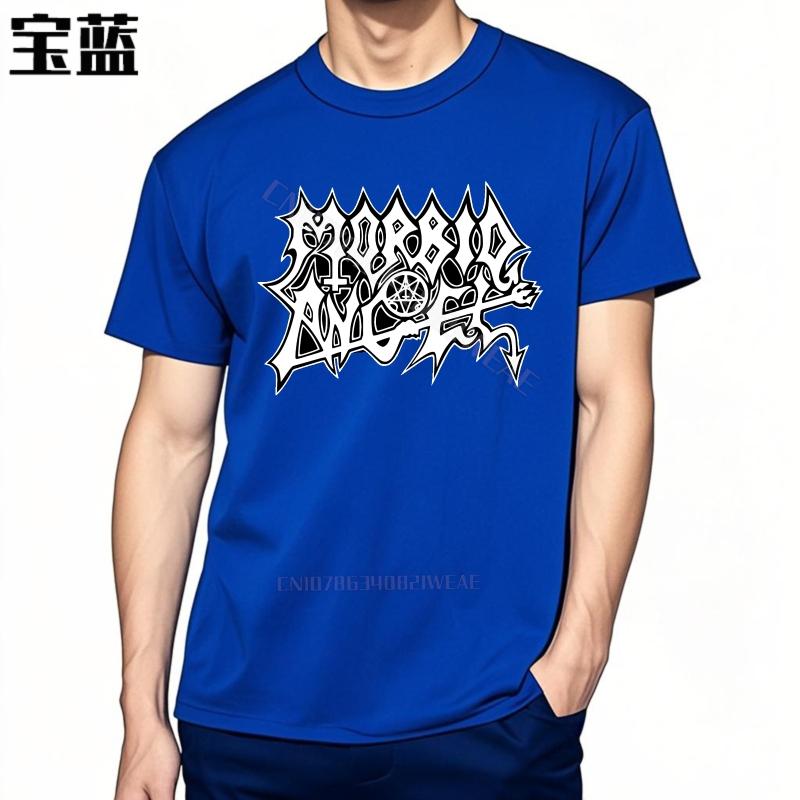 Rock Tshirt Cotton Essential Teeshirts Daily Wear Relaxed Fit Tshirt Murder Angel Logo On Black Fashionable Streetwear Cheap