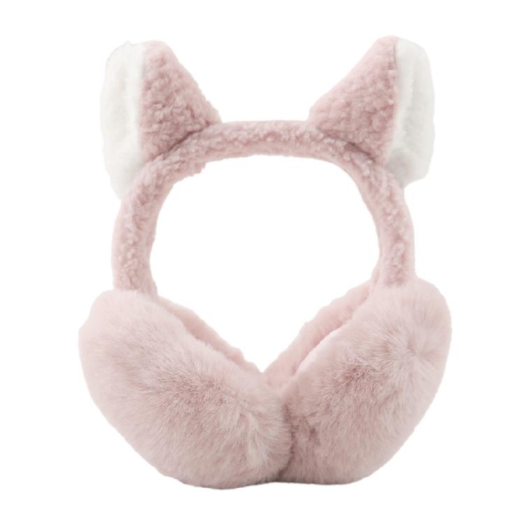Adult Teens Foldable Animal Ear Shape Plush Ear Warmer Winter Windproof Earmuff