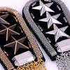 Punk Fringe Shoulder Mark Epaulet Star Shoulder Flash Retro Epaulette  Cosplay