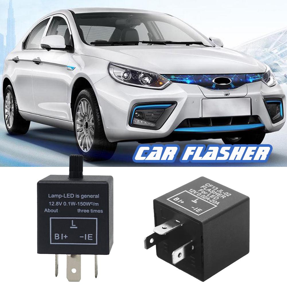 High-end CF14 3 Pin Adjust 12V LED Flasher Relay Car Turn Indicator Blinker Light Accessories Signal E1Z7