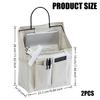 Durable Cotton Fabric Wall Mounted Organizers With Multiple Pockets For Bedroom Living Room Storage