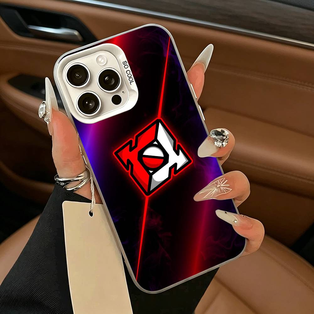 Retro G-Geometry D-Dash Game Phone Case For iPhone 17,16,15,14,13,12,11 Plus,Pro Max,XS,white silver phone case iPhone16Plus