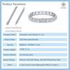 7mm 8mm S925 Sterling Silver Bezel Set Moissanite Tennis Bracelet Square Frame Round Cut Fine Jewelry  8.73-16.44 CTW