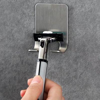 8/1 Stück Edelstahl Rasierhalter Herren Rasierer Aufbewahrungsregal Wandhaken Rasierer Ablage Rasierständer Regal Badezimmer Organizer