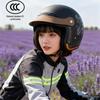 3C Certified Electric Helmet for Women & Men: Warm, Safe & All-Season Motorcycle Half Helmet for Autumn/Winter.