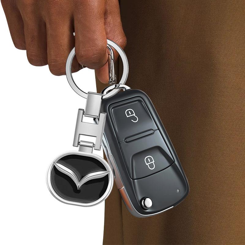 1Pcs Car Emblem Keychain Key Ring Accessories For Mazda 3 6 CX5 2 CX3 CX9 MX5 RX8 Axela Demio MS CX5 2 Axela Demio Atenza MS GJI GH BK MP