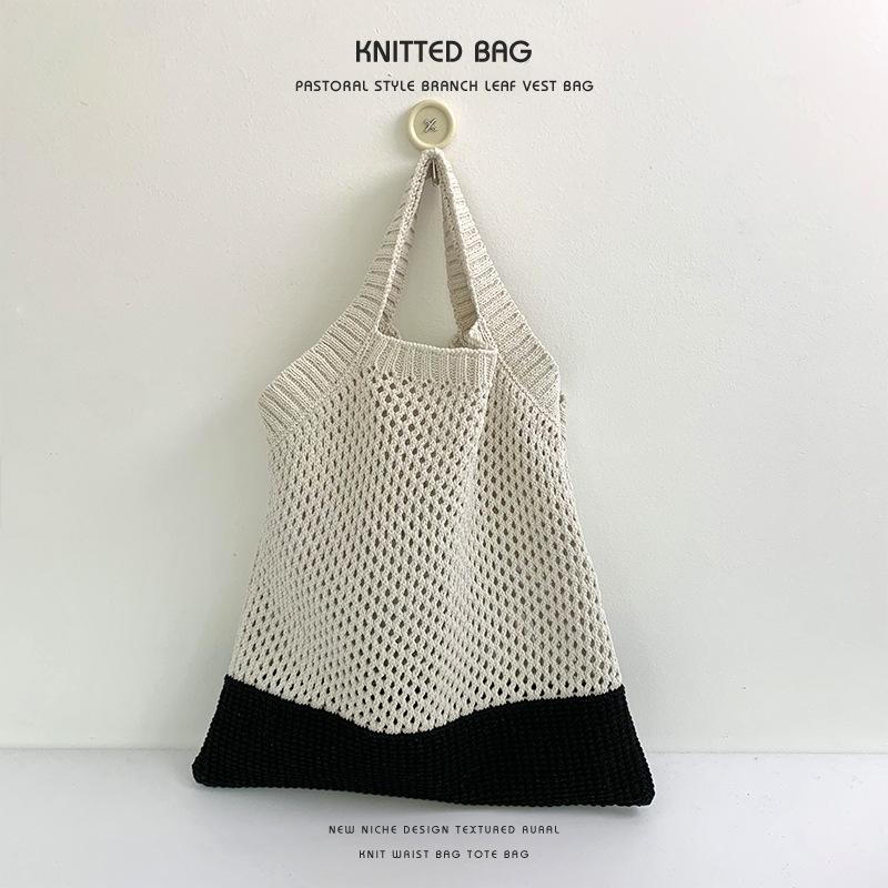 Crossbody Bag Women's Perforated Bag Mesh Storage Bag Large-capacity Shopping Bag High-quality Single-shoulder Bag