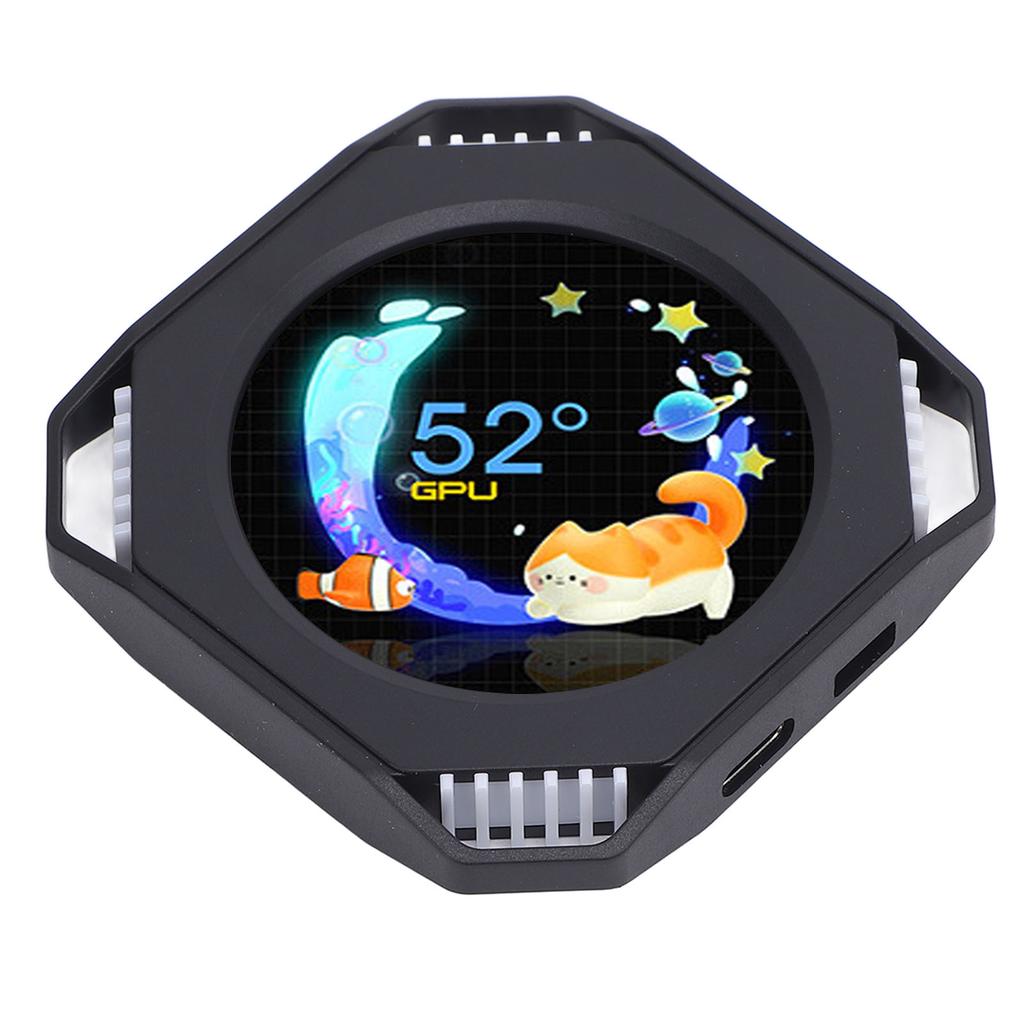 2.1 Inch Computer Secondary Screen DIY Dynamic Theme Water Cooler Screen USB RGB GPU CPU Temperature Display PC Case