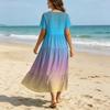Short Sleeve V Neck Loose Fit Maxi Dress for Women Summer Dresses for Women Uk Ladies Summer Dresses Uk Womens Summer Dresses Uk