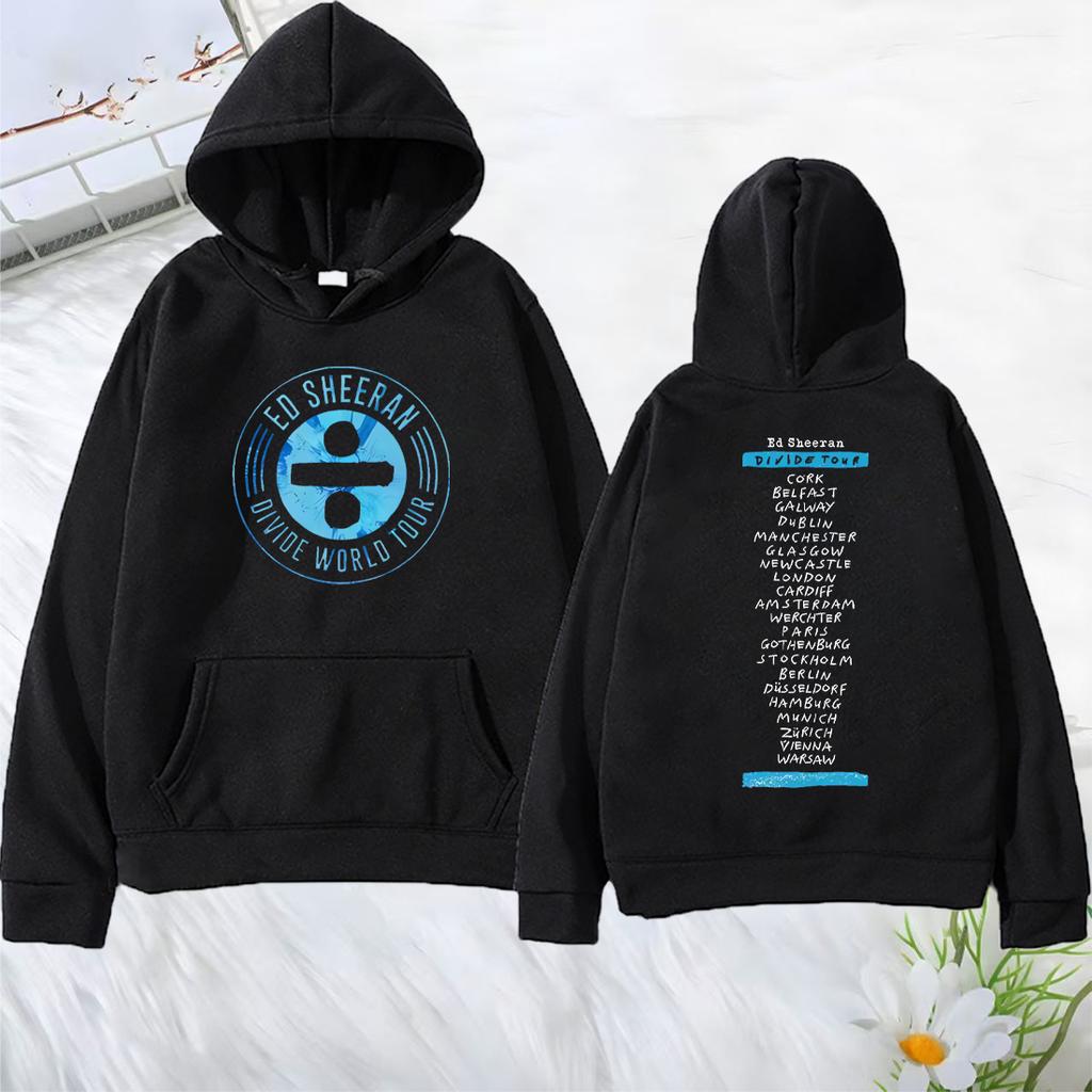 Ed Sheeran Divide World Tour Merch Hoodies Men Women Tracksuit Fashion Hip Hop Streetwear Oversized Fleece Long Sleeve Pullovers