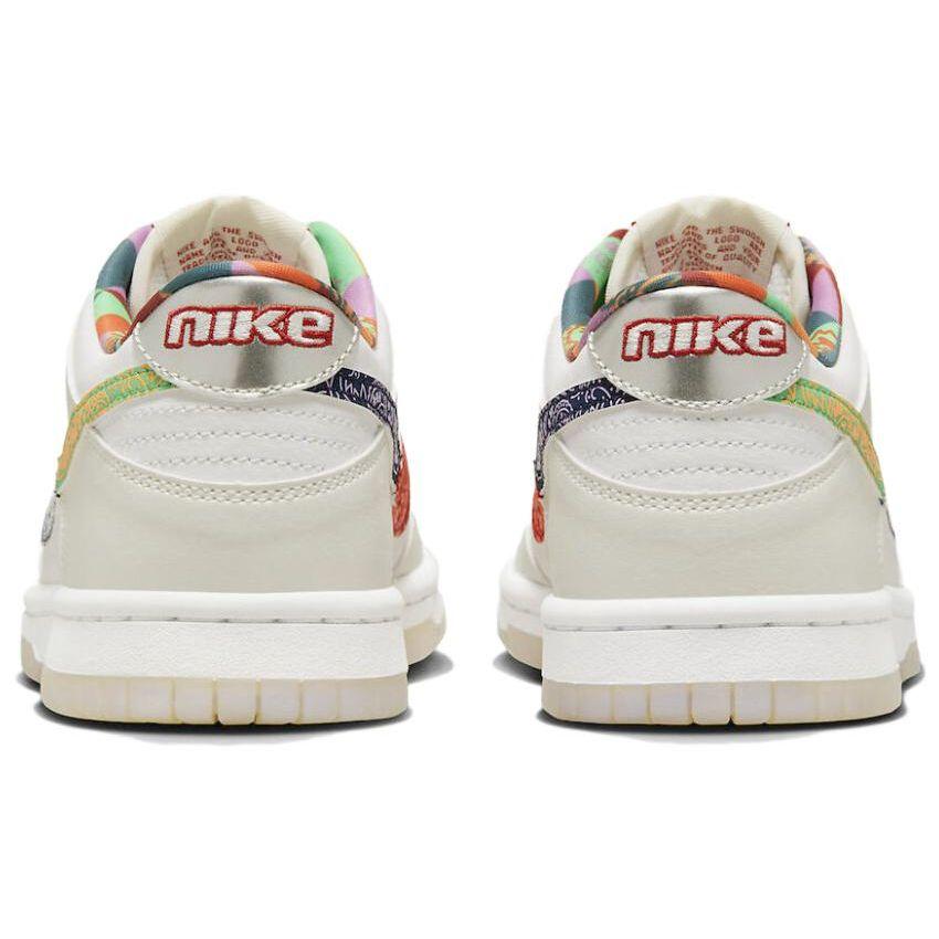Nike Dunk Low GS Multi-Color Paisley Kinder Sneakers Weiß Diffused-Blau Mystic-Rot FN8913-141