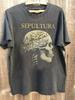Sepultura Schädel Flügel Grafik Anthrazit Kurzarm Unisex T-Shirt Nachdruck S5XL Unisex T-Shirt