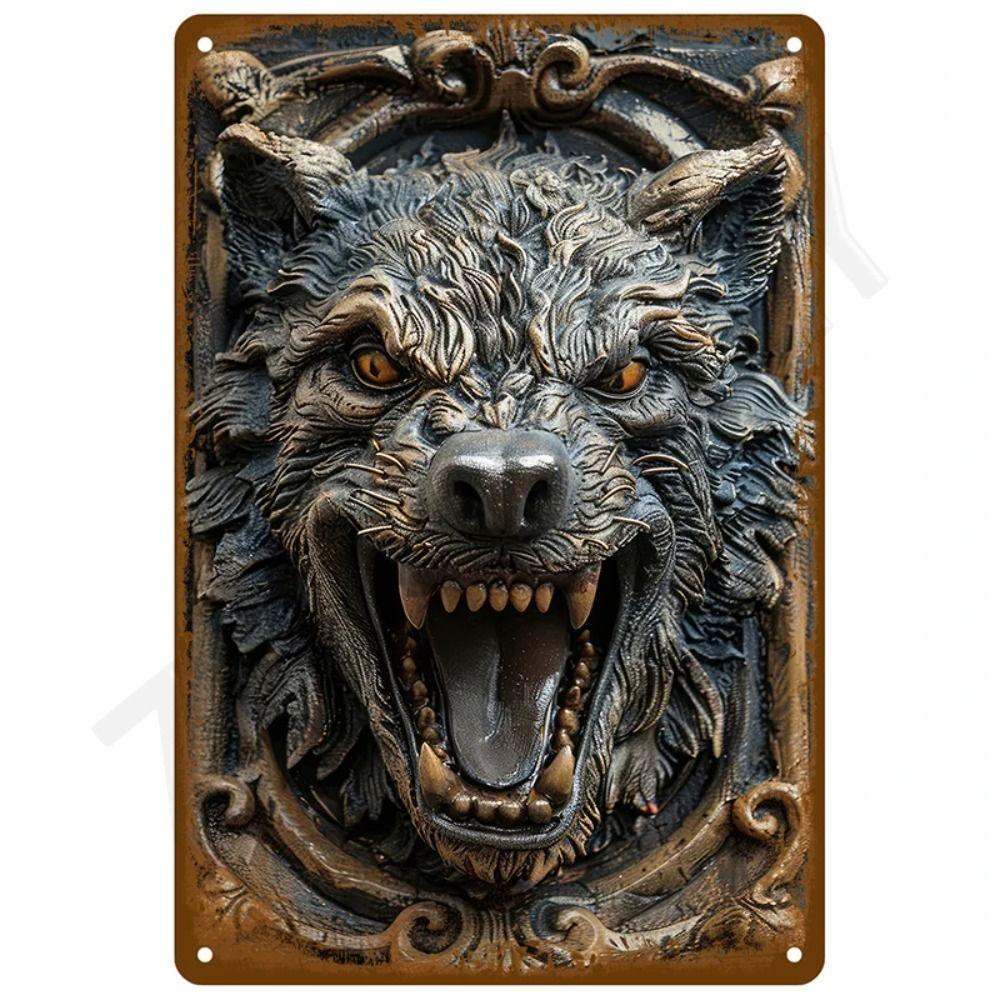 Garage Bar Metal Wall Sign, Auto Interior Decor Plaque 20x30cm