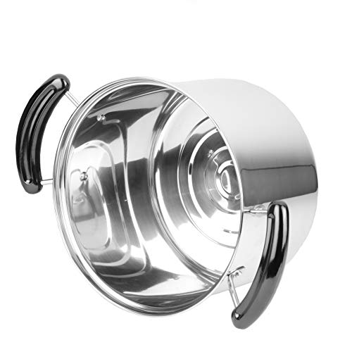 Pearl Metal NEW Danran Stainless Steel Pot with Glass Lid, 22cm, H-5872, IH Compatible, Silver