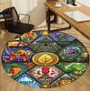 Plants VS Zombies Pattern Round Rug, Indoor/Outdoor Mat, for Picnic, Gameroom, Bedroom, Office, Living Room, Home Decor Carpet, Birthday Gift