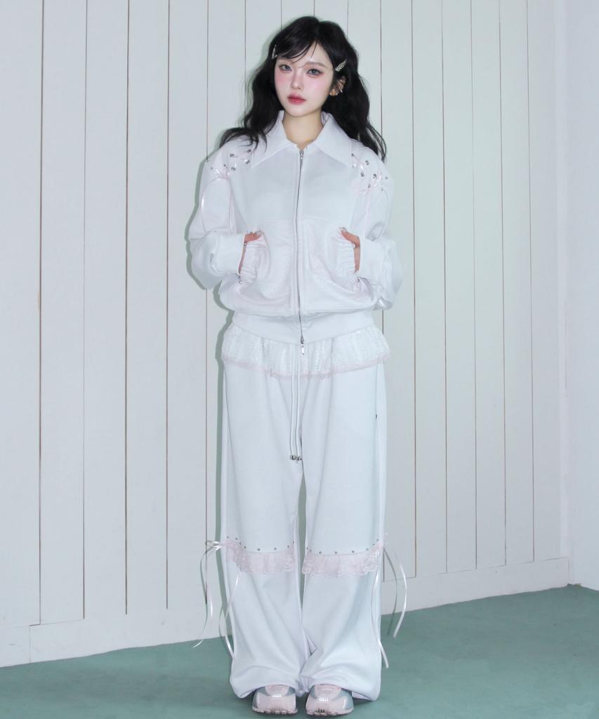 Chelikwili Angel Sheer Layered Jersey Pt - White
