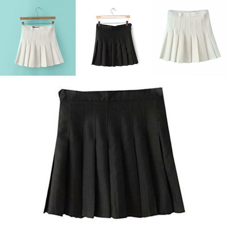 Versatile Women's Girls Slim High Waist Pleated Tennis Skirt Perfect For Skating And Dancing