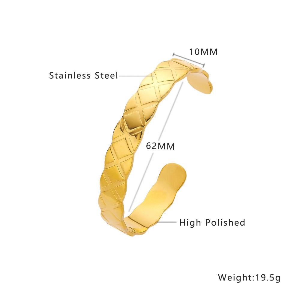 European and American Retro Gold Bracelet Irregular, Bracelet C-shaped Opening, Adjustable Bracelet Women