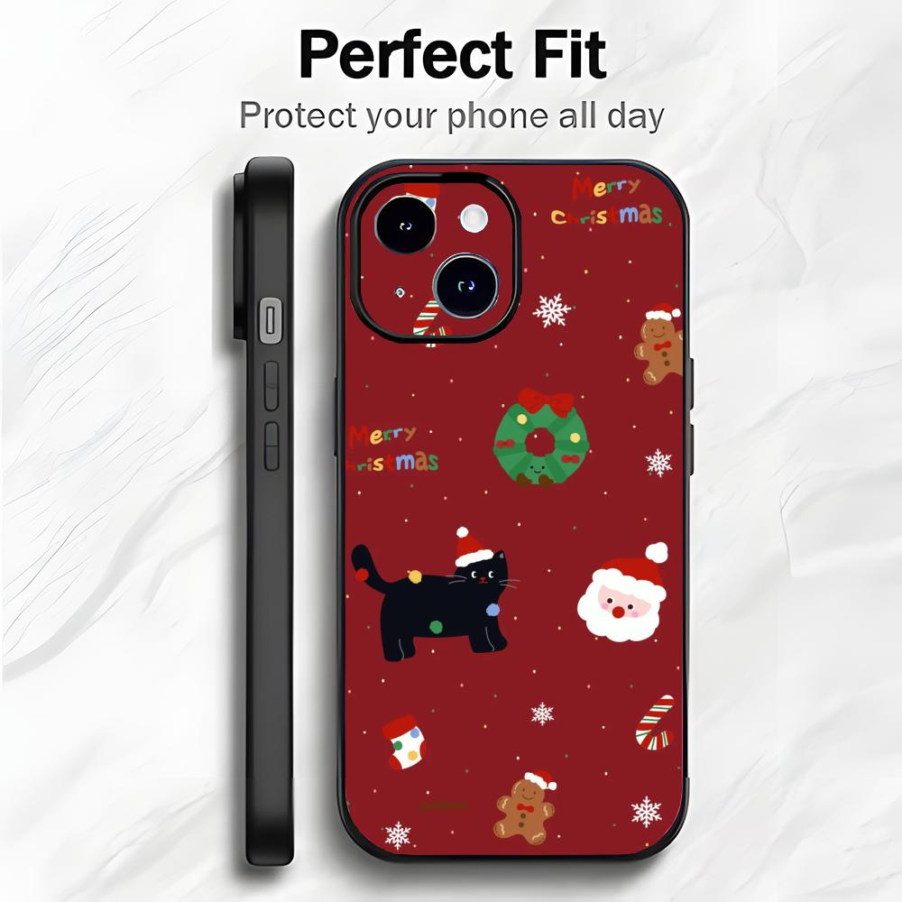 Christmas 1 Cute Holiday Design Art Phone Case Phone Case Soft Packaging Lightweight For iPhone17 16 15 14 13ProMax