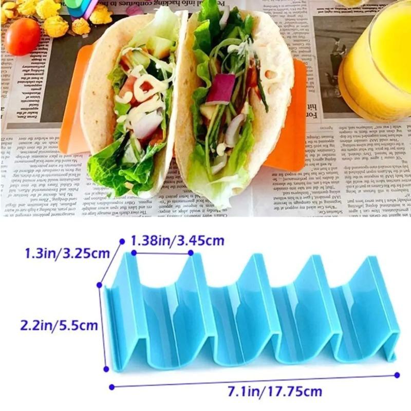 Wave Shape Plastic Taco Holder Stand, Mexican Taco Shell Display Rack, Food Storage Tray Holder for Home Kitchen Restaurant Tableware
