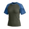 Women’s Casual Lightweight Knit Raglan Sleeve Crew Neck Top Plus Size Loose Fit Retro Style Shirt